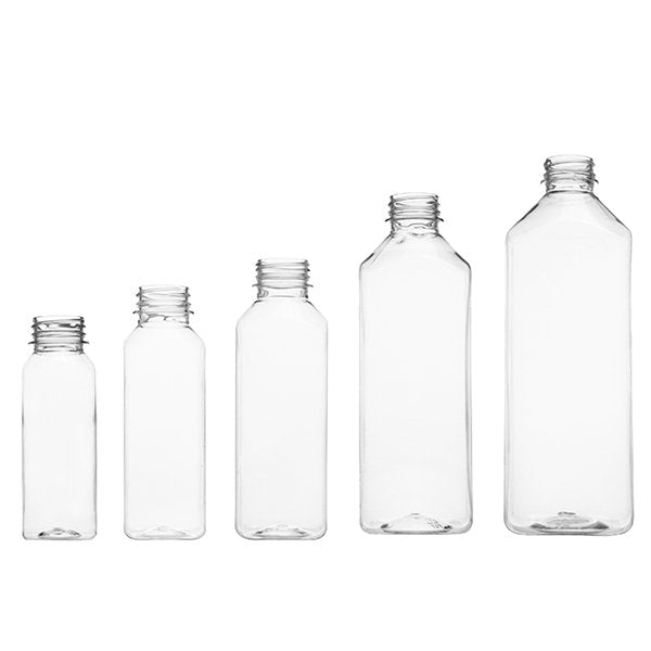 Plastic PET Square Bottles  - TEM IMPORTS™