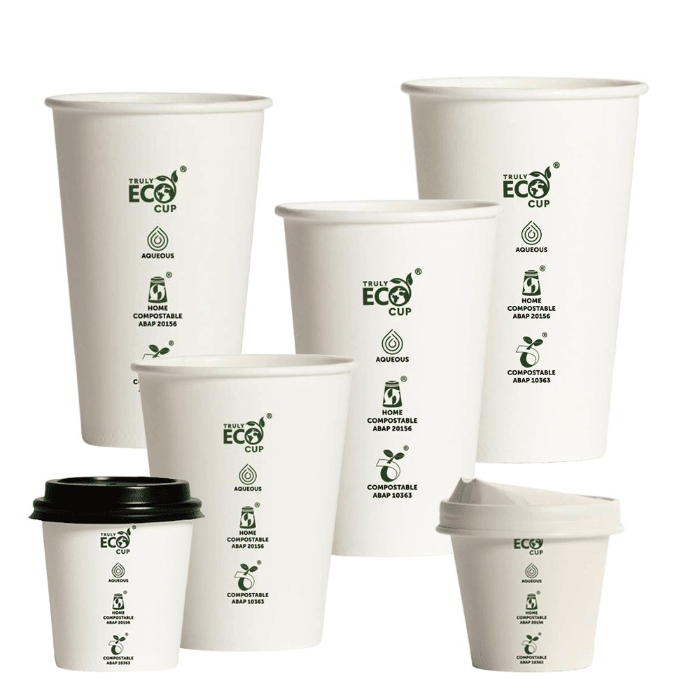 Truly Eco® Aqueous Single Wall White Cups - TEM IMPORTS™