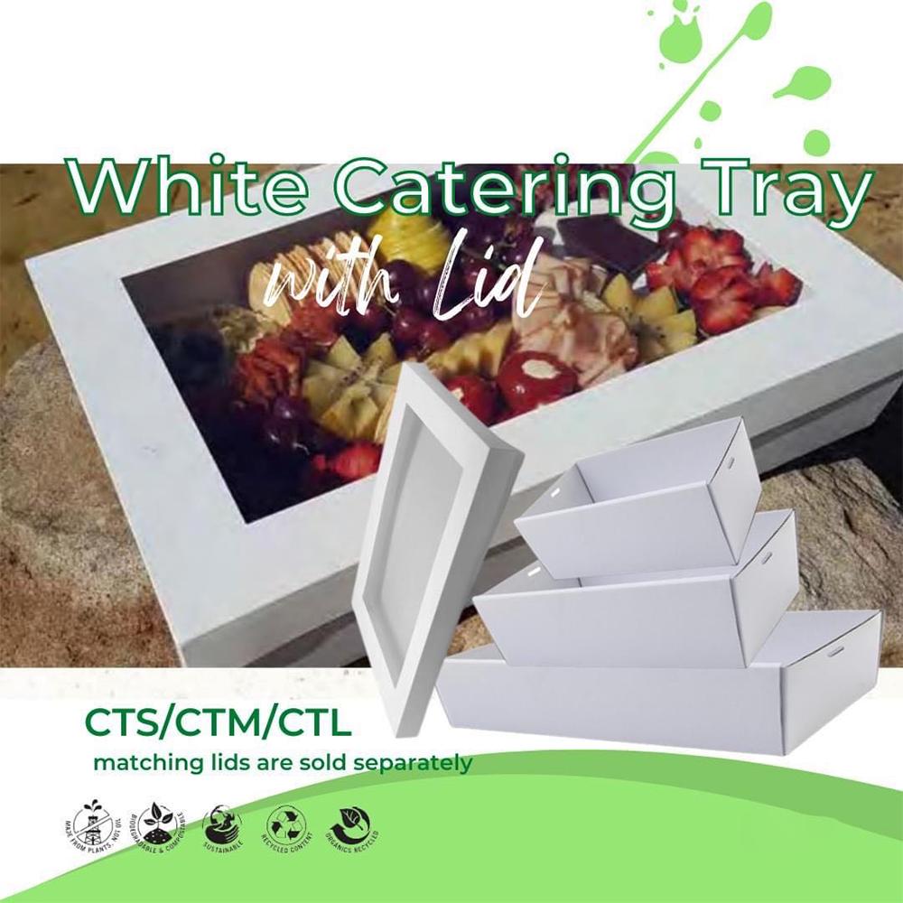 White Corrugated Catering Trays & Lids