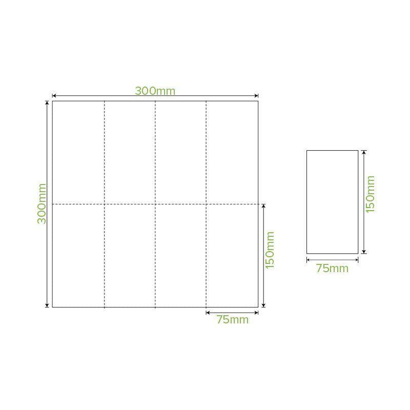 1-Ply 1/8 Fold Natural Lunch BioNapkin - 3000pcs/Ctn - TEM IMPORTS™