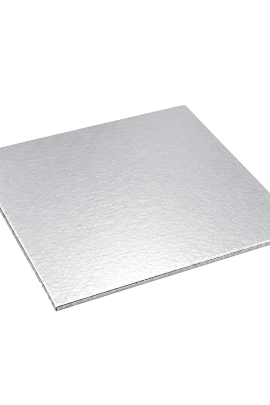 10 Inch Square Silver Foil Cake Board – Standard Cake Board - TEM IMPORTS™
