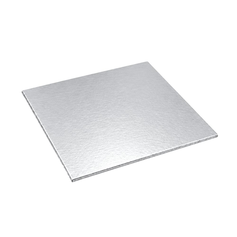 10 Inch Square Silver Foil Cake Board – Standard Cake Board - TEM IMPORTS™