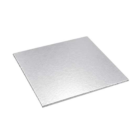 10 Inch Square Silver Foil Cake Board – Standard Cake Board - TEM IMPORTS™