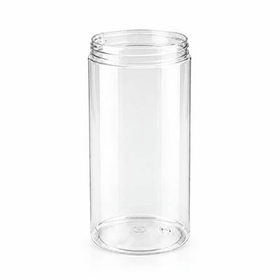 1000mL Clear Plastic Jar – 89mm Neck, Straight-Sided with PET Lid - TEM IMPORTS™
