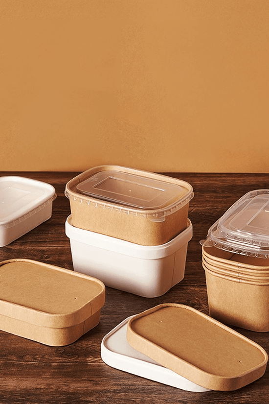 1000mL PLA Coated Kraft Rectangular Container - TEM IMPORTS™