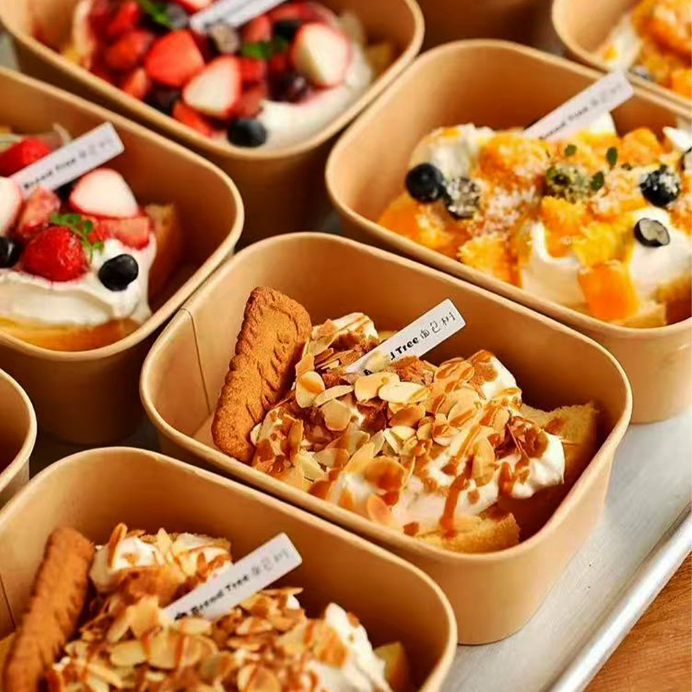 1000mL PP Coated Kraft Rectangular Container - TEM IMPORTS™