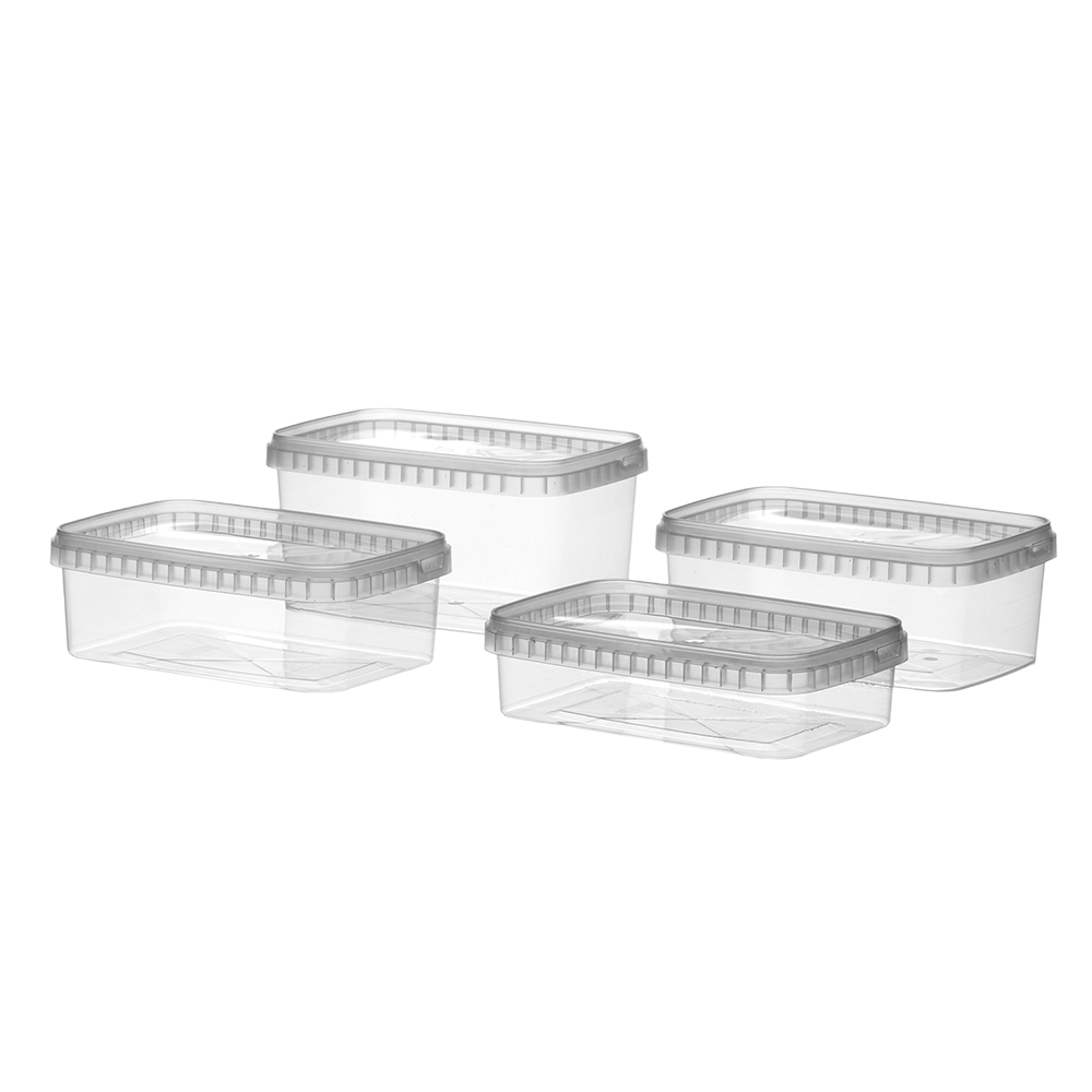 1000mL Rectangle Tamper Proof Container Combo Pack - TEM IMPORTS™