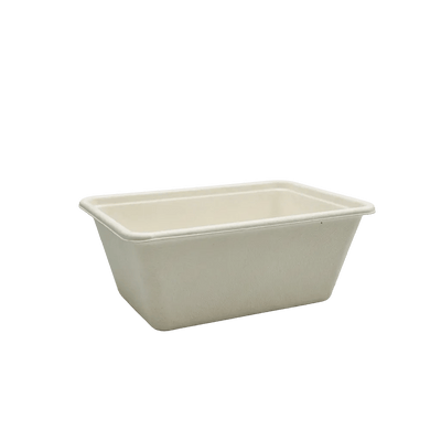1000mL White Sugarcane Rectangular Takeaway Container (Carton of 500) - TEM IMPORTS™