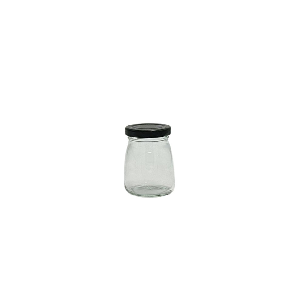 100mL Glass Jar With Black Metal Twist Lid - TEM IMPORTS™