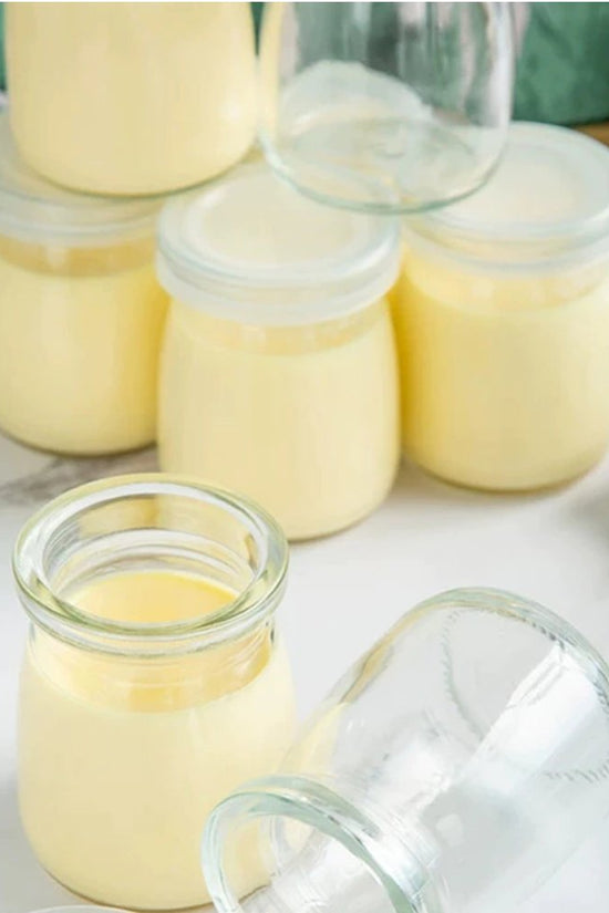 100mL Plain Pudding Glass Jar With Soft PE Lid - TEM IMPORTS™
