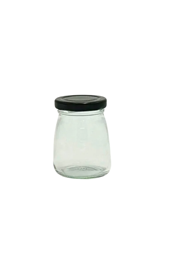 100mL Glass Food Jar with Black Metal Twist Lid