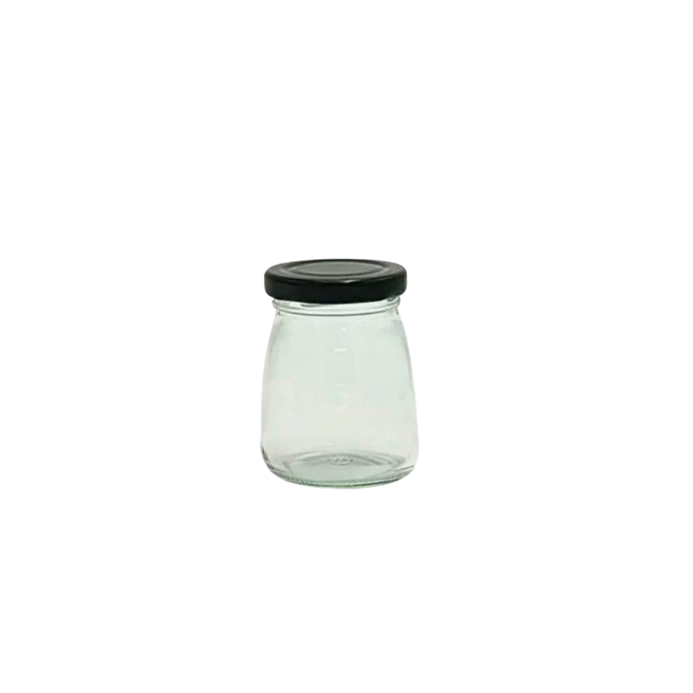 100mL Glass Food Jar with Black Metal Twist Lid