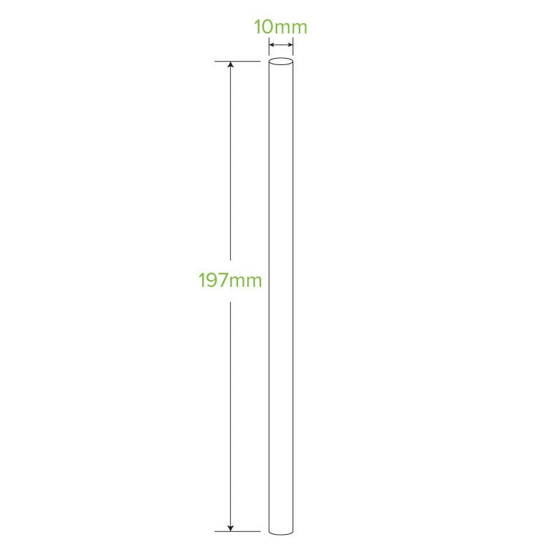 10mm Jumbo Black BioStraw - 2500pcs/Ctn - TEM IMPORTS™