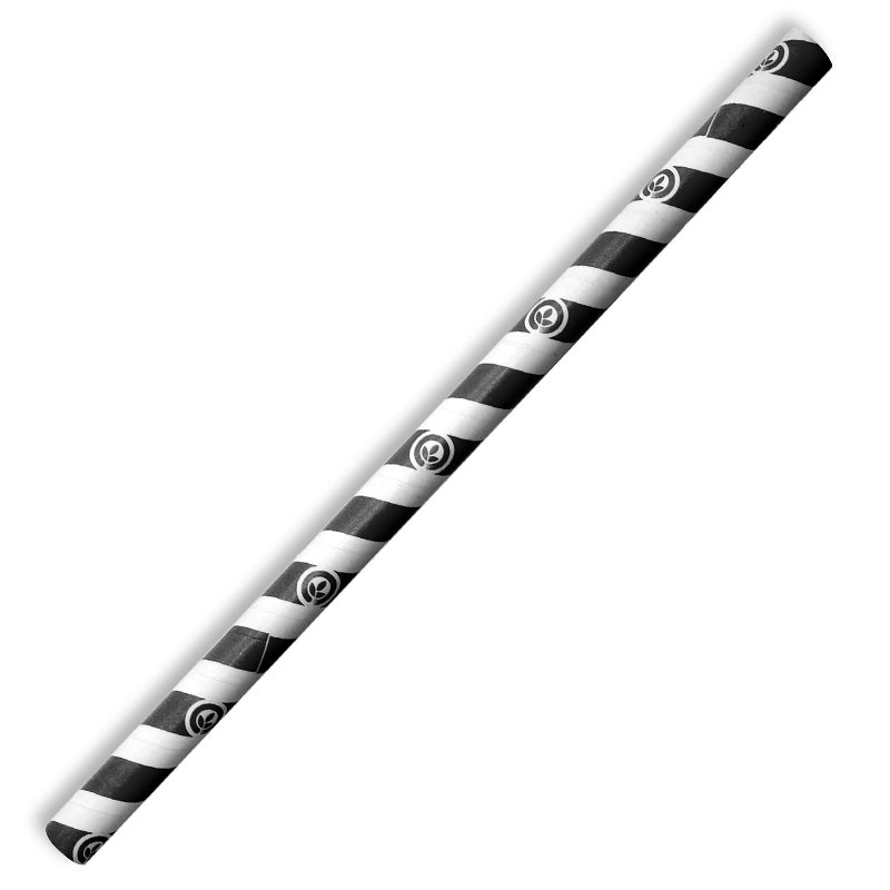 10mm Jumbo Black Stripe BioStraw - 2500pcs/Ctn - TEM IMPORTS™