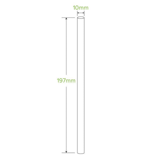 10mm Jumbo Red Stripe BioStraw - 2500pcs/Ctn - TEM IMPORTS™