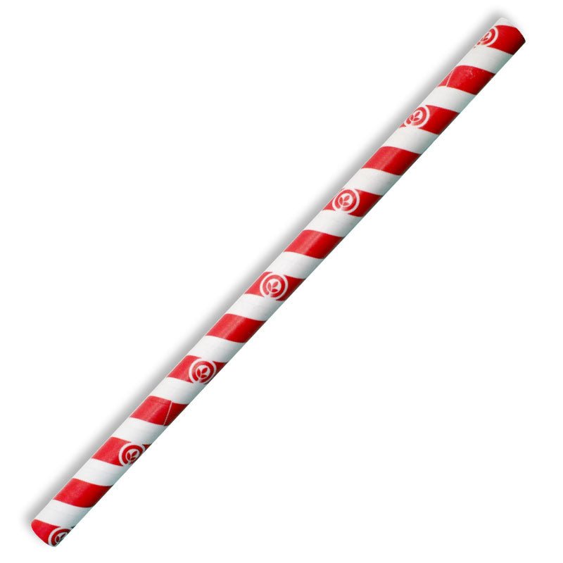 10mm Jumbo Red Stripe BioStraw - 2500pcs/Ctn - TEM IMPORTS™