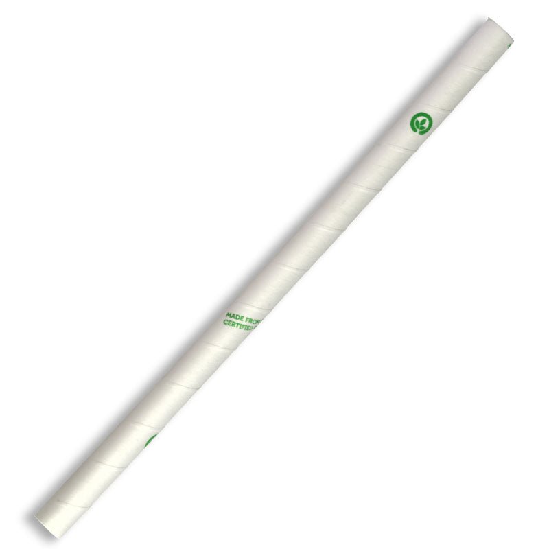 10mm Jumbo White BioStraw - 2500pcs/Ctn - TEM IMPORTS™