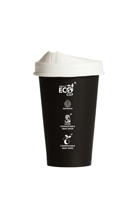 10oz Truly Eco® Aqueous Single Wall Paper Cup Black - 1000/CTN - TEM IMPORTS™