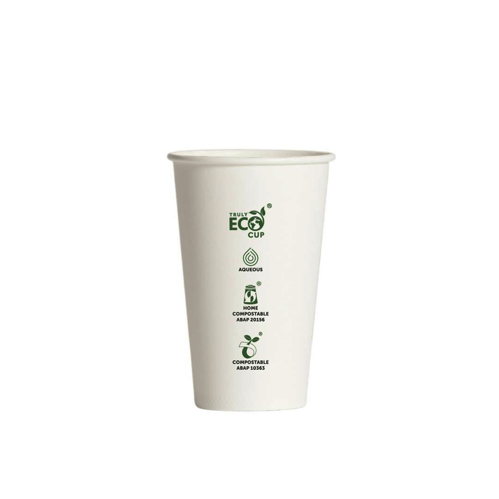 10oz Truly Eco® Aqueous Single Wall Paper Cup White - 1000/CTN - TEM IMPORTS™