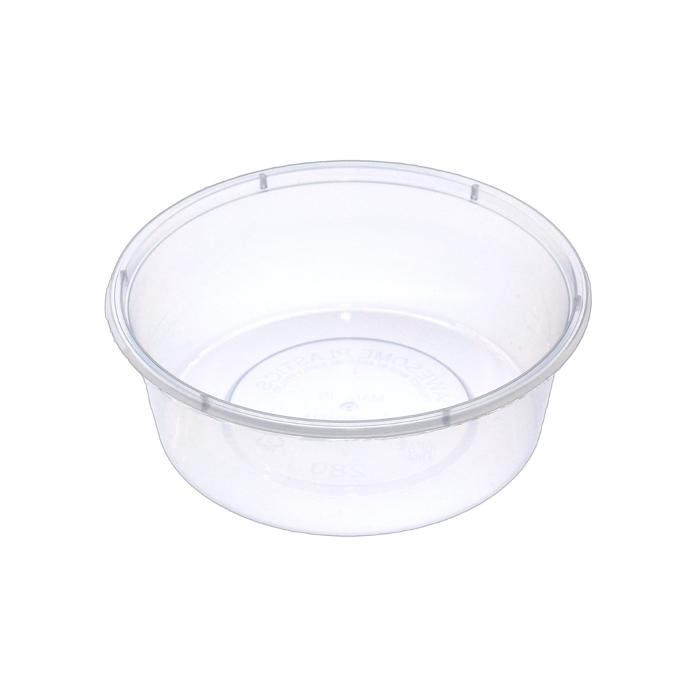 10oz/280mL Round Plastic Container Natural - TEM IMPORTS™
