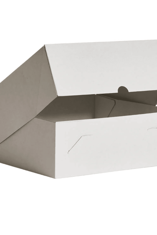11" Inch Easy Fold White Corrugated Cake Box - 50/CTN - TEM IMPORTS™