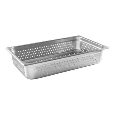 1/1 Size Anti-Jam Gastronorm Perforated Steam Pans - 100mm Deep