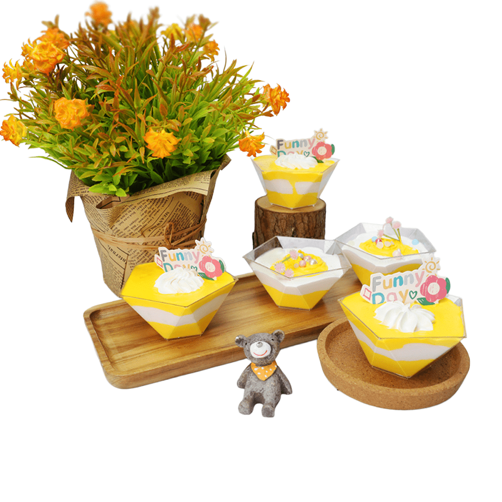 110mL Clear Mini Diamond Shape Dessert Bowl - TEM IMPORTS™
