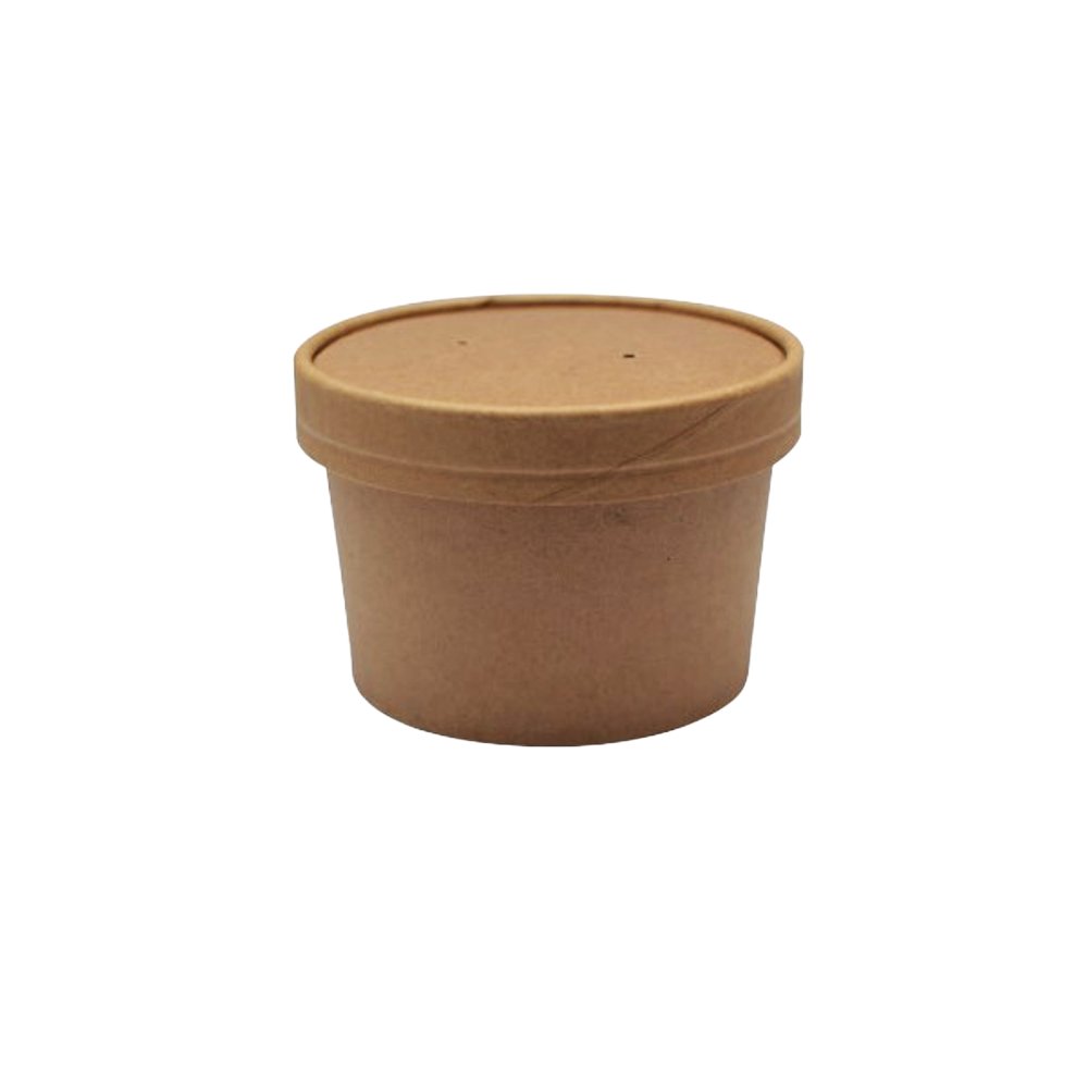 118mm PE Coated Kraft Paper Lid For 26/32oz Soup Cup - TEM IMPORTS™