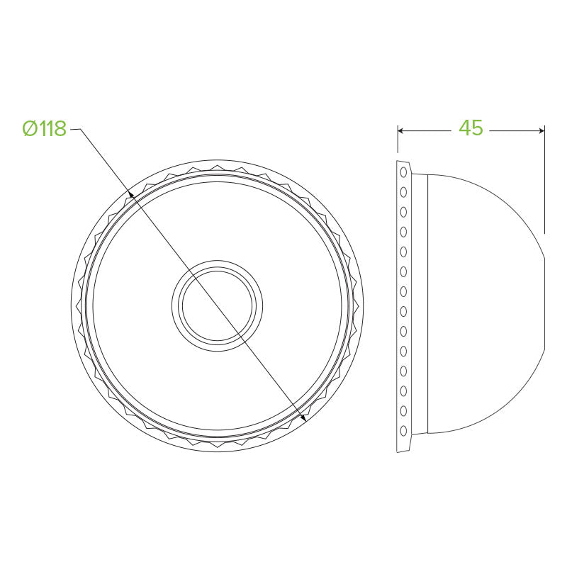 12-32oz/430-950mL Clear PET Dome BioBowl Lid - 1000pcs/Ctn - TEM IMPORTS™