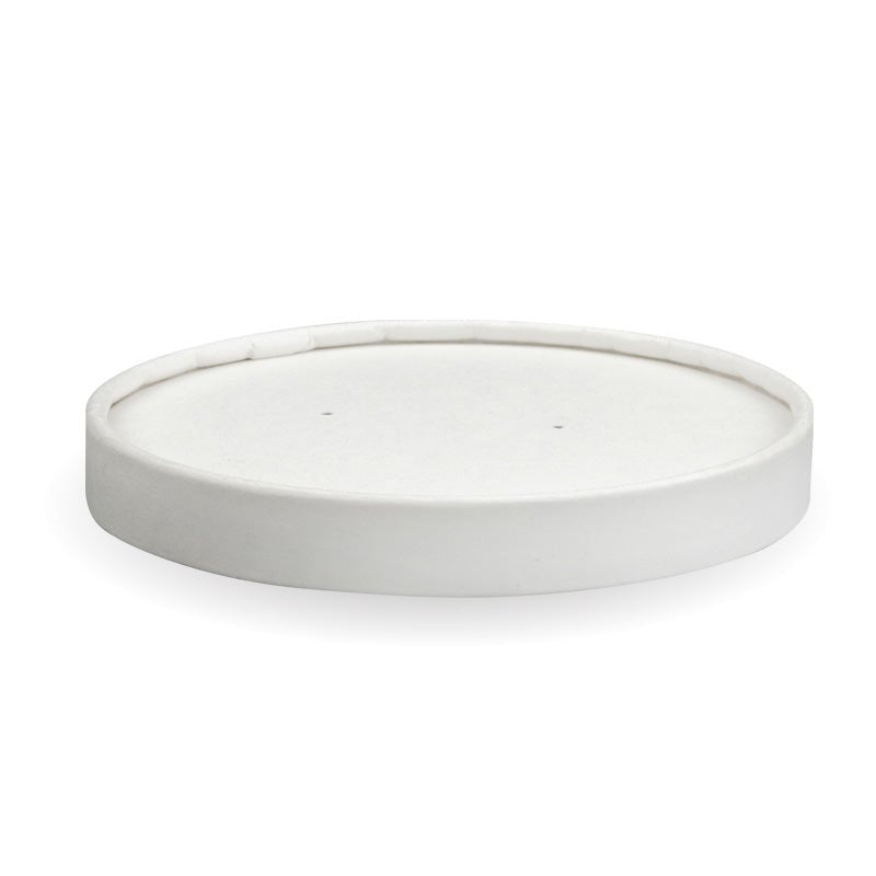 12-32oz/430-950mL White Paper BioBowl Lid - 500pcs/Ctn - TEM IMPORTS™