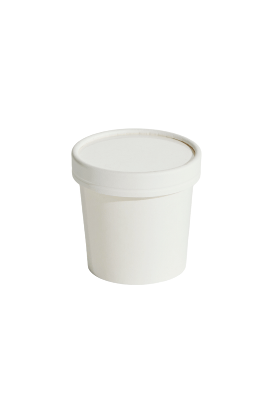 120mL (4oz) White Food Container & Lid Combo - TEM IMPORTS™