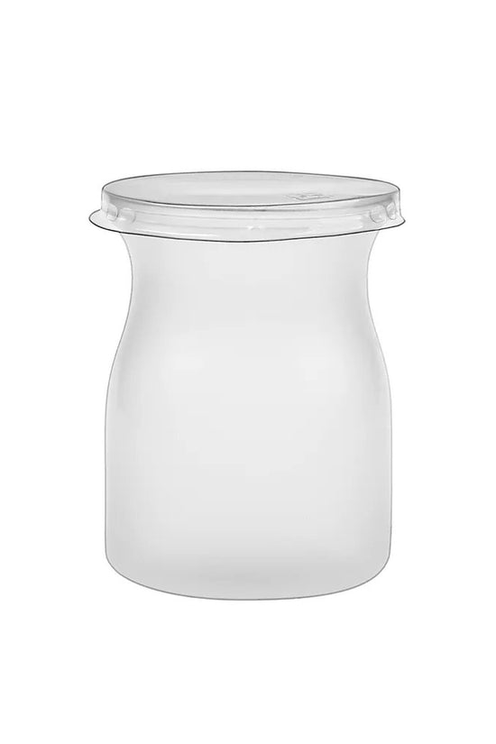 120mL Mini Transparent Matt PP Milk Dessert Bottle 