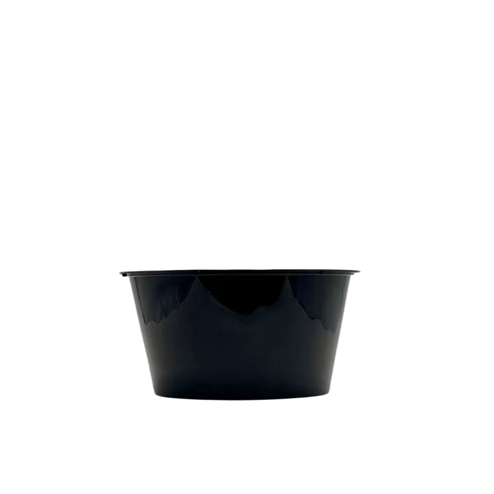 1250mL Takeaway Tall Round Black Supa Bowl With Lid - TEM IMPORTS™