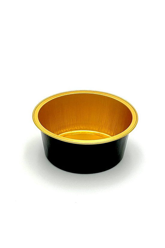125mL Black & Gold Aluminium Foil Cake Tin With Lid - TEM IMPORTS™