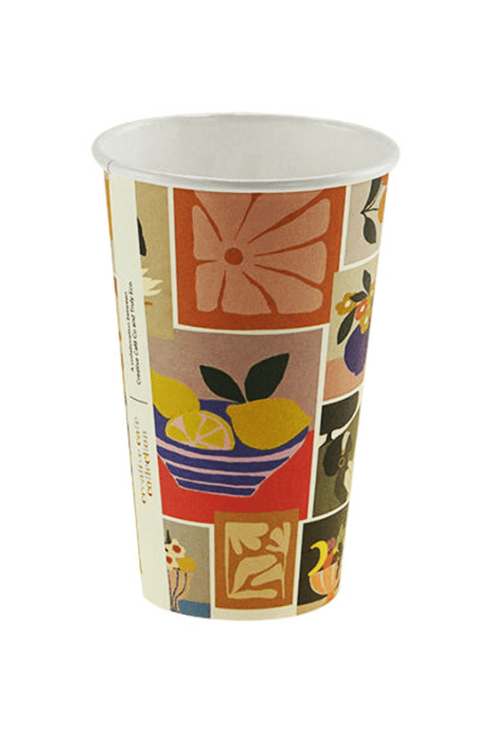 12oz (90mm) Cafe Collection Art Single Wall Paper Coffee Cup - 1000/CTN - TEM IMPORTS™