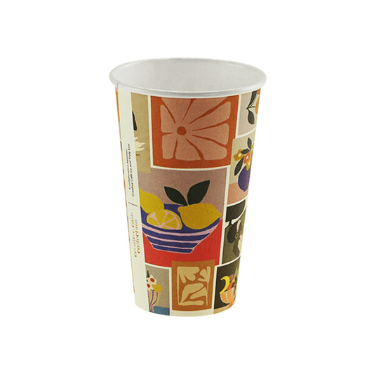 12oz (90mm) Cafe Collection Art Single Wall Paper Coffee Cup - 1000/CTN - TEM IMPORTS™