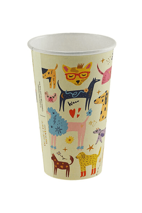 12oz (90mm) Cafe Collection Art Single Wall Paper Coffee Cup - 1000/CTN - TEM IMPORTS™