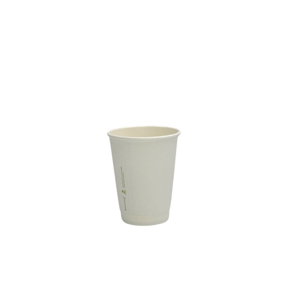 12oz/355mL Aqueous Coated DW (D/90mm) Paper Cup White - TEM IMPORTS™