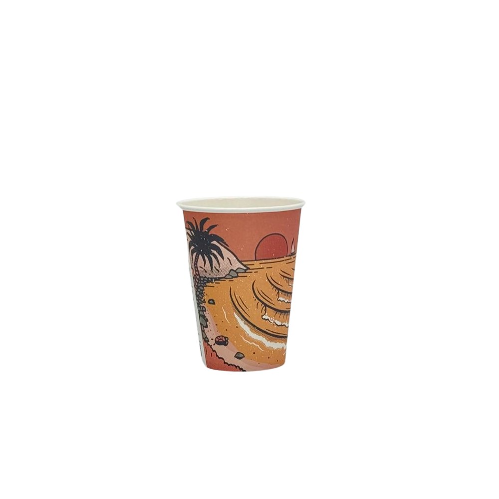 12oz/355mL Aqueous Coated SW (D/90mm) Paper Cup - Australia's Wonder - TEM IMPORTS™