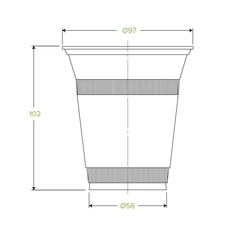 12oz/360mL (96mm) Clear PET BioCup - 1000pcs/ctn - TEM IMPORTS™