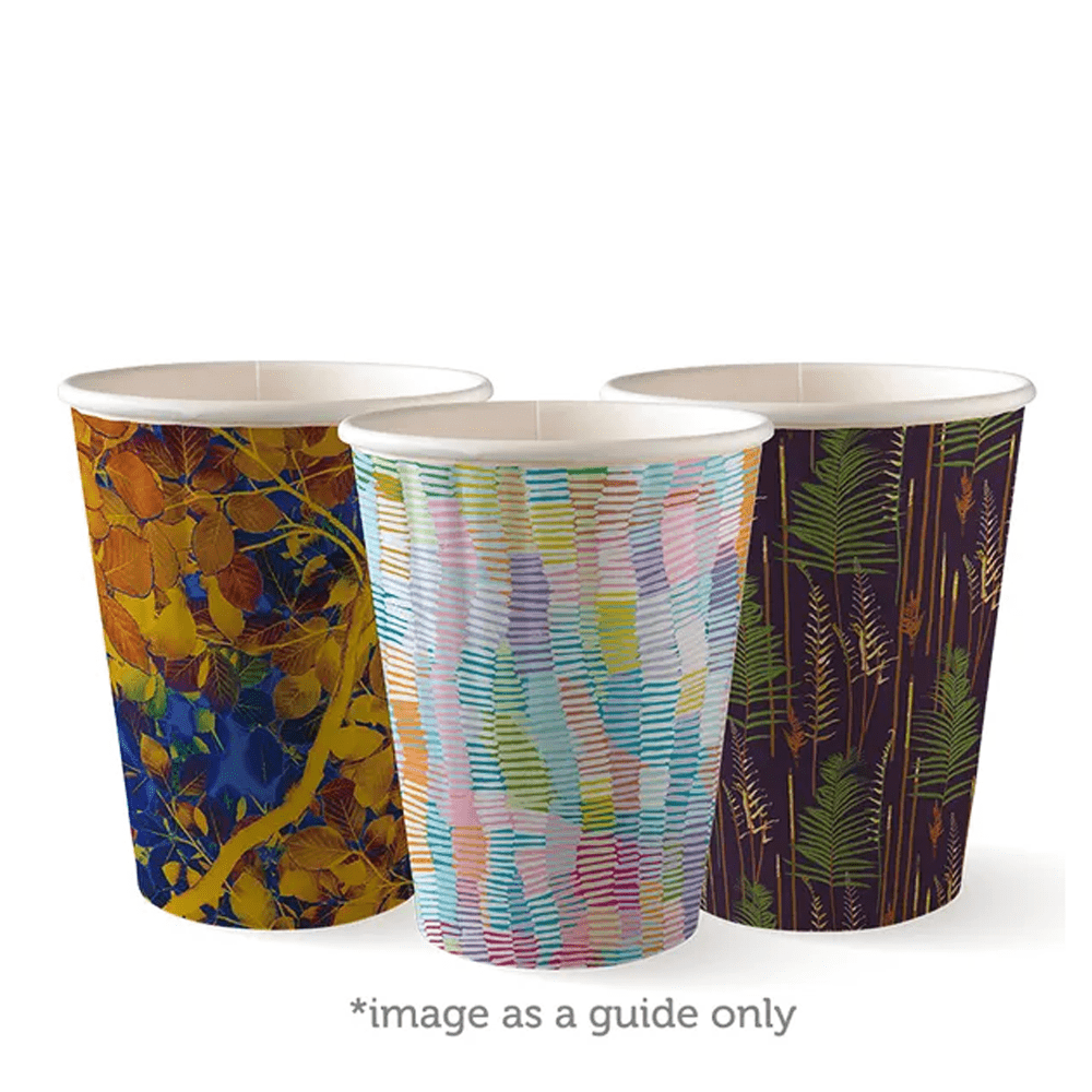12oz/390mL (90mm) Embossed Art Series Double Wall BioCup - 1000/ctn - TEM IMPORTS™