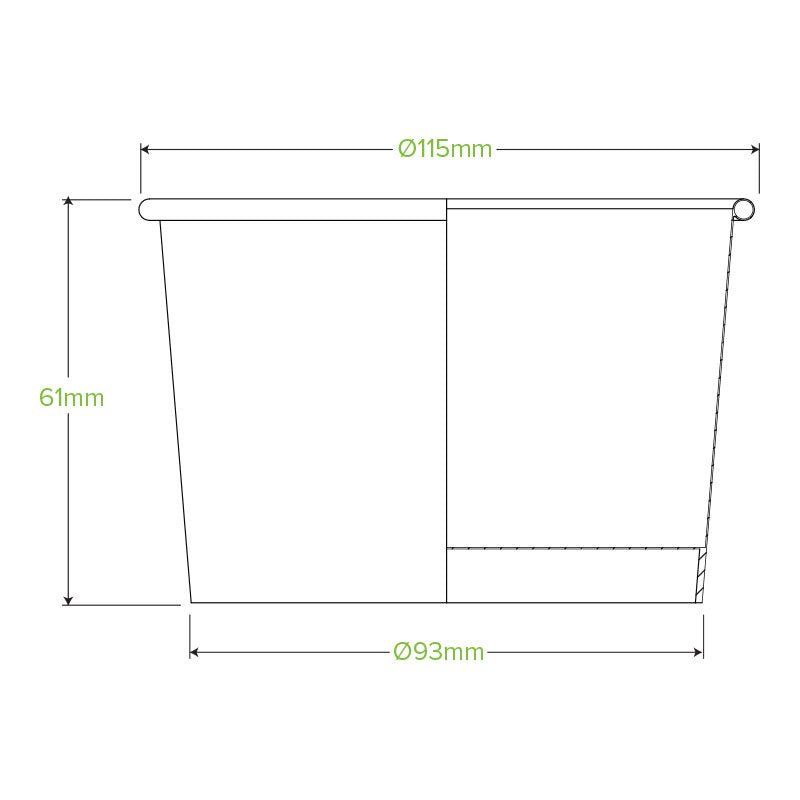 12oz/430mL White Paper BioBowl - 500pcs/Ctn - TEM IMPORTS™