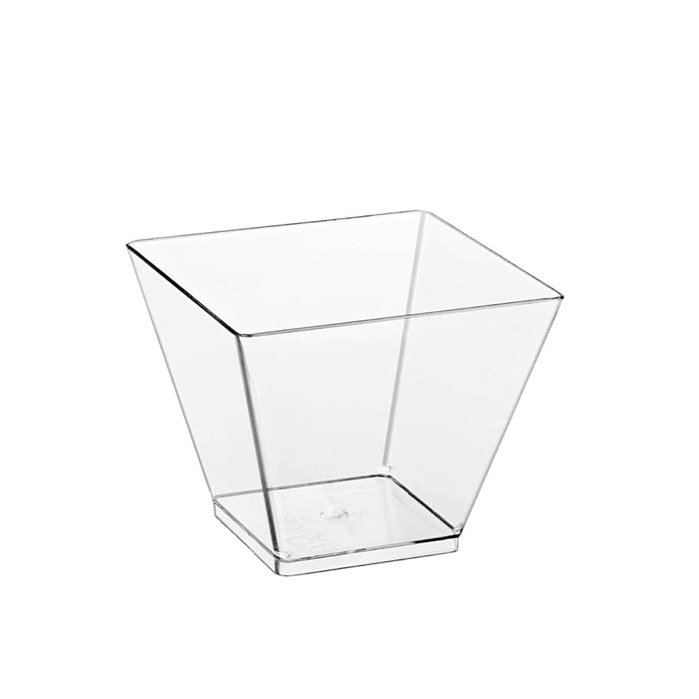 130mL Clear Mini Square Dessert Cup Base - TEM IMPORTS™