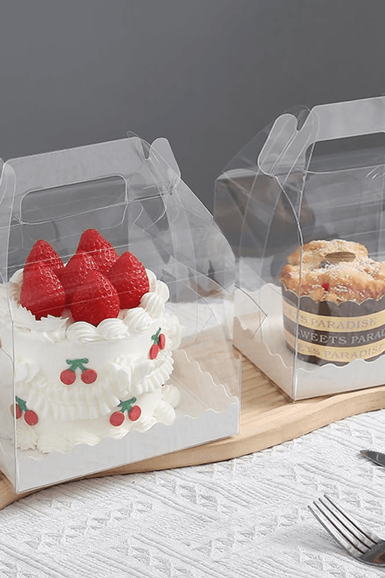 130x130x180mm Tall Square Transparent Box With Handle - TEM IMPORTS™