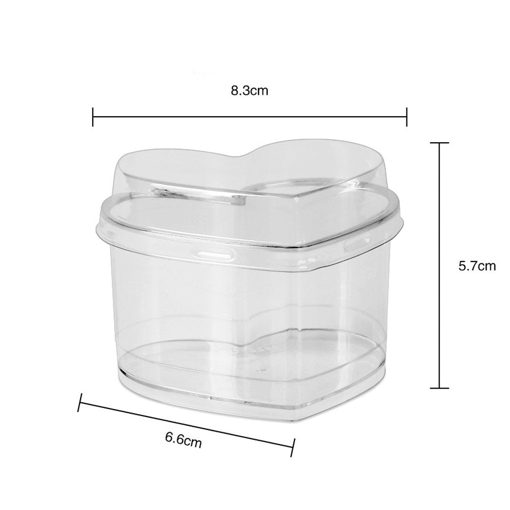 140mL Clear Heart Shape Container Base - TEM IMPORTS™