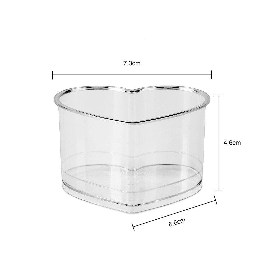 140mL Clear Heart Shape Container Base - TEM IMPORTS™