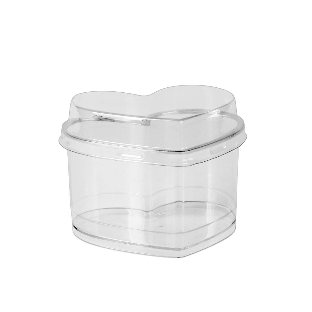 140mL Clear Heart Shape Container Base - TEM IMPORTS™