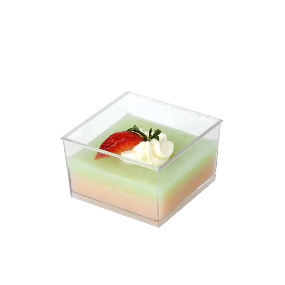 140mL Clear Short Square Container Base - TEM IMPORTS™