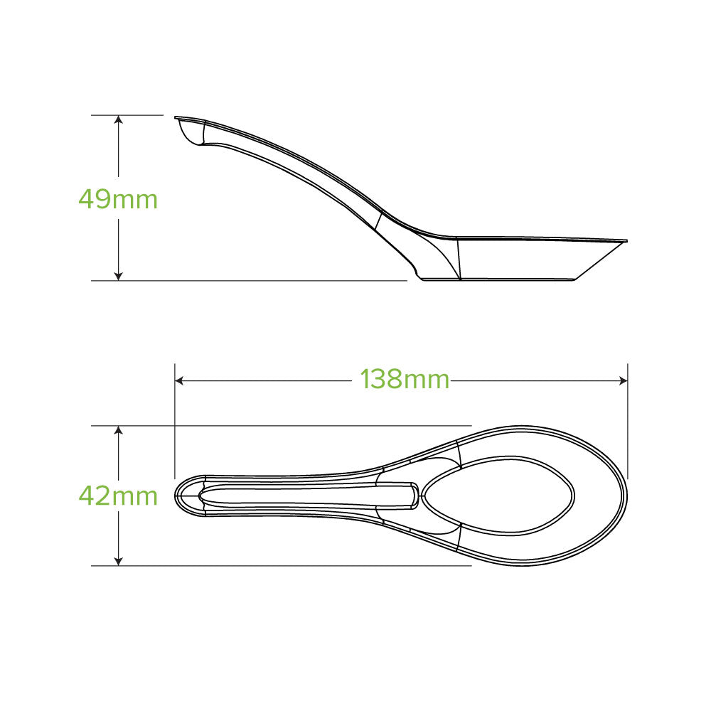 14cm Plant Fibre Chinese Soup Spoon - 1000pcs/Ctn - TEM IMPORTS™