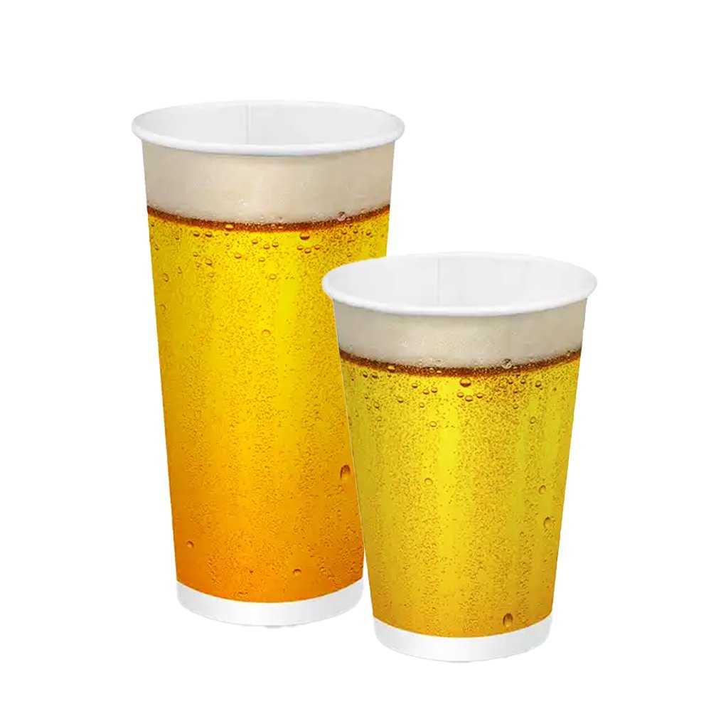 14oz/420mL (90mm) Beer Cold Paper BioCup - 1000/CTN - TEM IMPORTS™